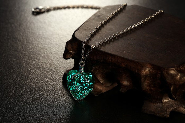 Glow in the on sale dark heart necklace