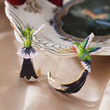 Bohemia Blue Hummingbird Earrings