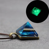 Luminous Pyramid Crystal Pendant