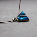 Luminous Pyramid Crystal Pendant