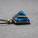 Luminous Pyramid Crystal Pendant