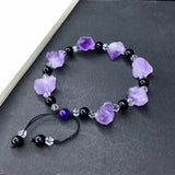 Purple Lavender Amethyst Irregular Rough Bracelet