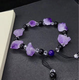 Purple Lavender Amethyst Irregular Rough Bracelet