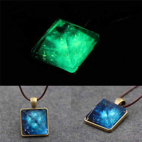 Luminous Pyramid Crystal Pendant