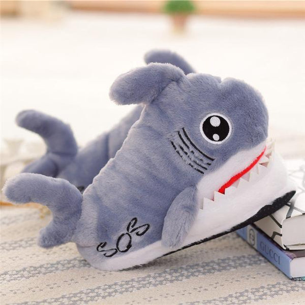 Furry Shark Slippers