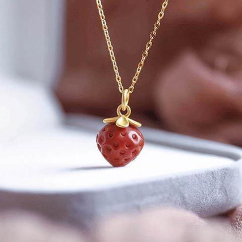 Strawberry Pendant Necklace