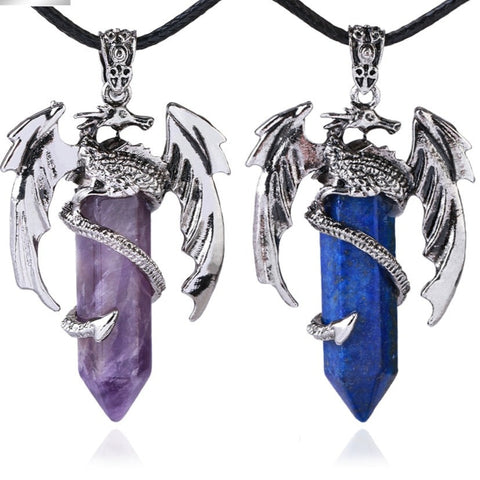 Dragon Hexagonal Crystal Necklace