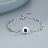 Black Stone Flower Set (Bracelet, Necklace, Ring)