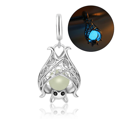 Luminous Bat Pendant Necklace