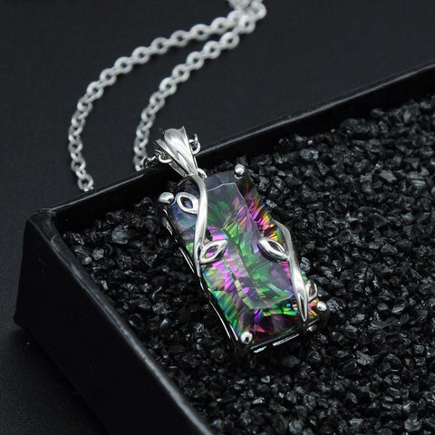 Rainbow Mystic Topaz Pendant