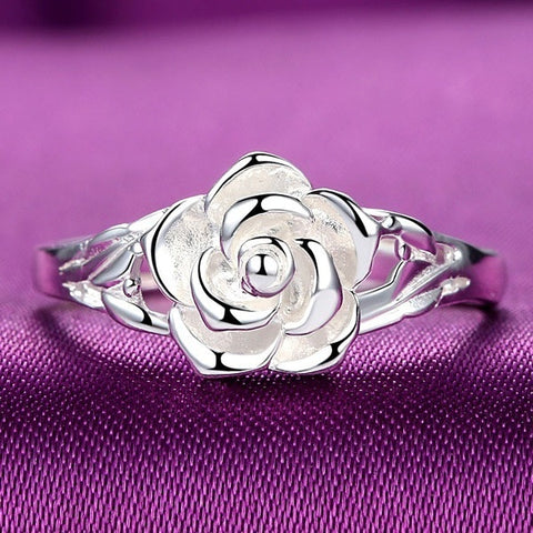 Silver Rose Ring