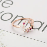 Rosely™ Butterfly Flower Zircon Ring