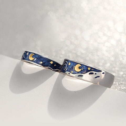 Van Gogh Starry Sky Open Ring