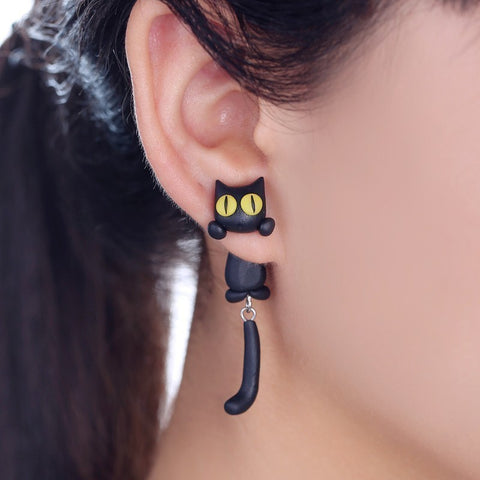 Hanging Cat Earrings