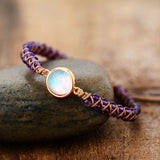 Amethysts Opal String Braided Bracelet