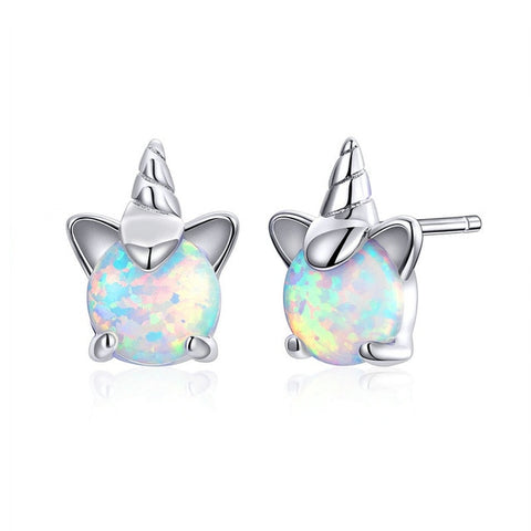 Unicorn Opal Stud Earrings