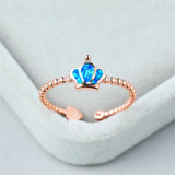 Queen Crown Opal Ring