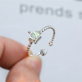 Queen Crown Opal Ring