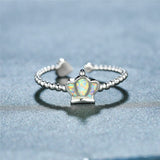 Queen Crown Opal Ring