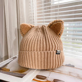 Warm Knitted Cat Ears Beanie