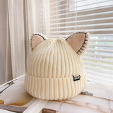 Warm Knitted Cat Ears Beanie