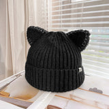 Warm Knitted Cat Ears Beanie