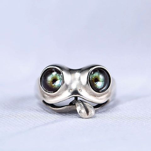 Tongue Twisting Frog Ring