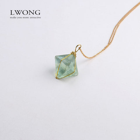 Natural Green Fluorite Necklace