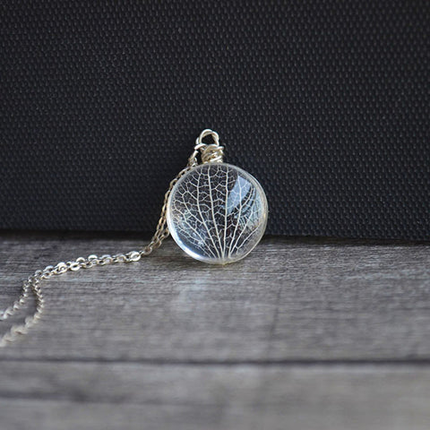 Kabbalah Tree Of Life Real Dried Leaves 925 Sterling Silver Chain Necklace