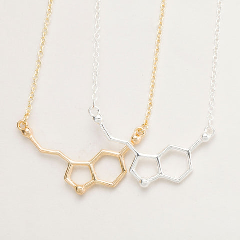 Premium Serotonin Molecule Necklace