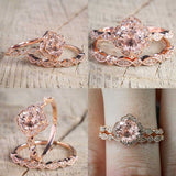 Crystal Rose Ring - 2 Pcs