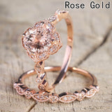 Crystal Rose Ring - 2 Pcs