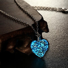 Glowing hot sale heart pendant