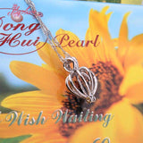 Make a wish Necklace with 100% Real Natural Pearl