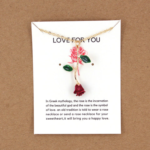 Valentine's Day Rose Necklace