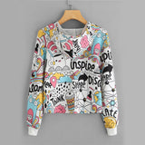 Colourfully Crop Hoodie