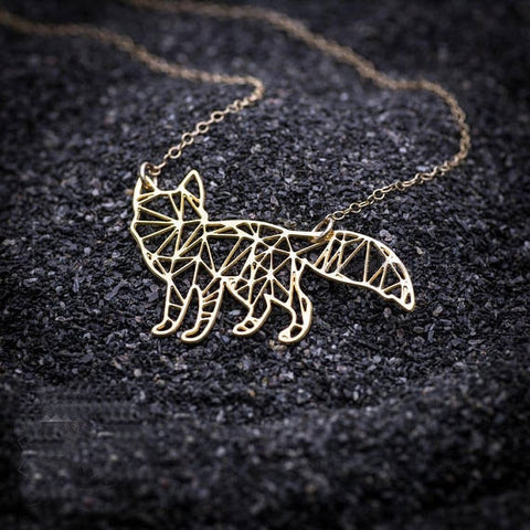 Fox Origami Necklace