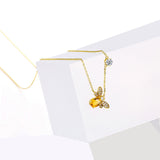 Save The Bees - Zircon Gold Bee Necklace