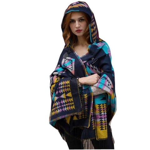 Warm Poncho Scarf Cape