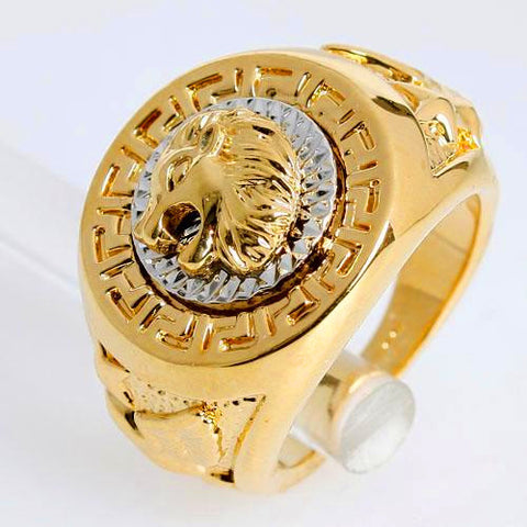 Yellow Gold Filled Lion Head Ring