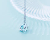 Blue Orb Planet Necklace