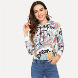 Colourfully Crop Hoodie