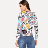 Colourfully Crop Hoodie