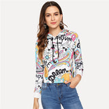 Colourfully Crop Hoodie