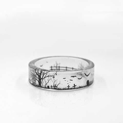 Epoxy Resin Clear Bat Ring