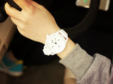 Women MILER Soft Silicone Strap Quartz Wristwatches