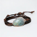 Labradorite Natural Stone Friendship Rope Bracelet