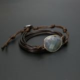 Labradorite Natural Stone Friendship Rope Bracelet