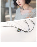 Galaxy Crystal black Chain Milky Way Necklace